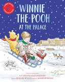 Front cover of the book 'Winnie-the-Pooh at the Palace' by Jeanne Willis, Mark Burgess.