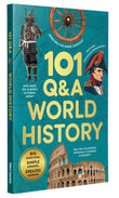 Front cover of the book '101 Q&A World History: Illustrated Encyclopedia of Amazing Questions and Answers for kids | Fun Knowledge Book with Simp' by Penguin Group.