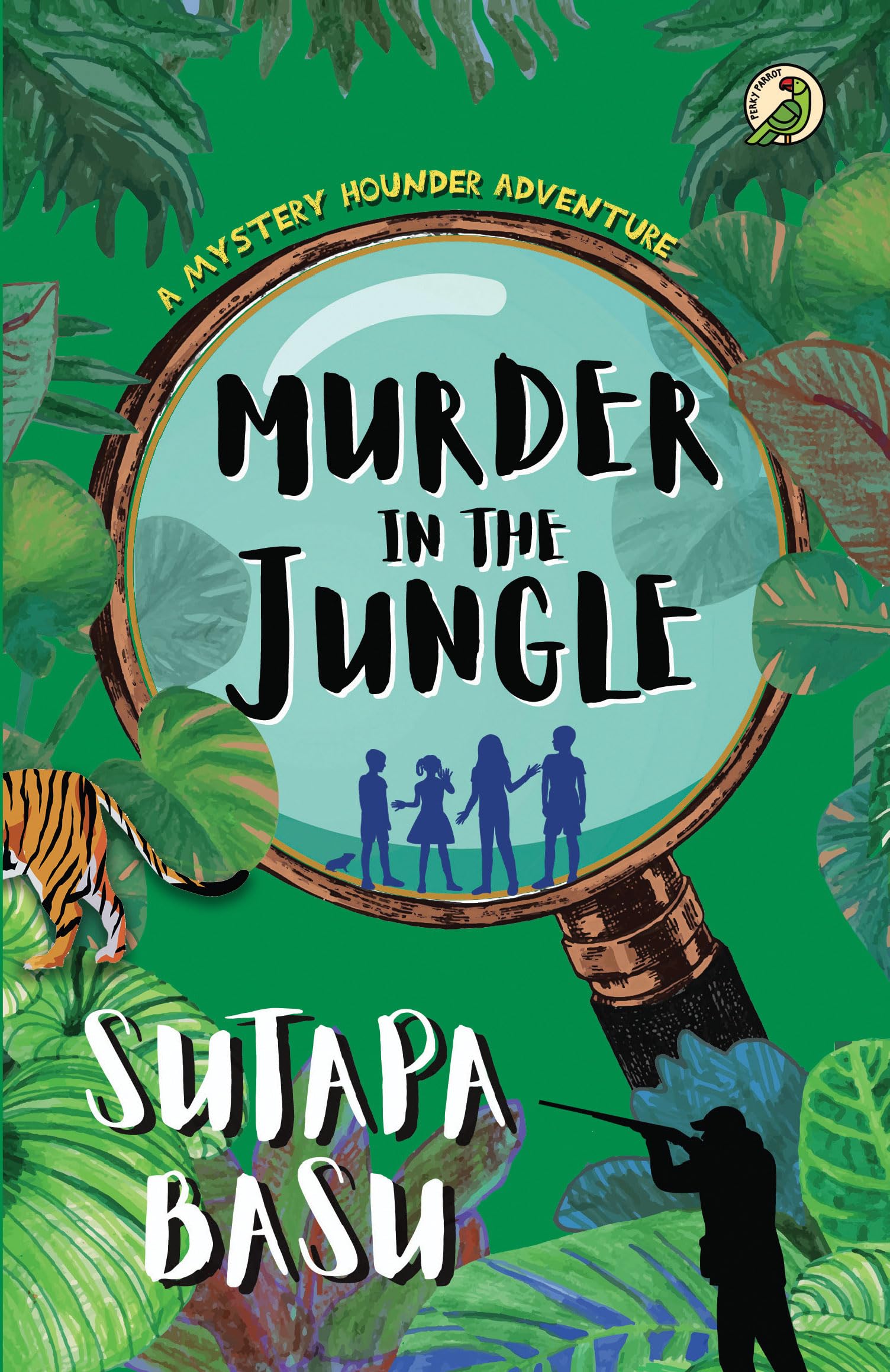 Front cover of the book 'Niyogi Books Murder In The Jungle: A Mystery Hounder Adventure' by Sutapa Basu.
