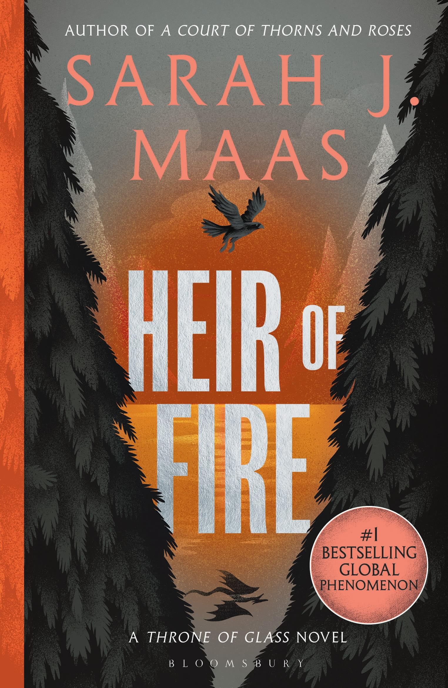 Front cover of the book 'Heir of Fire: From the # 1 Sunday Times best-selling author of A Court of Thorns and Roses (Throne of Glass)' by Sarah J. Maas.