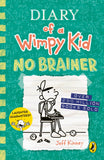 Front cover of the book 'Diary of a Wimpy Kid: No Brainer (Book 18)' by Jeff Kinney.
