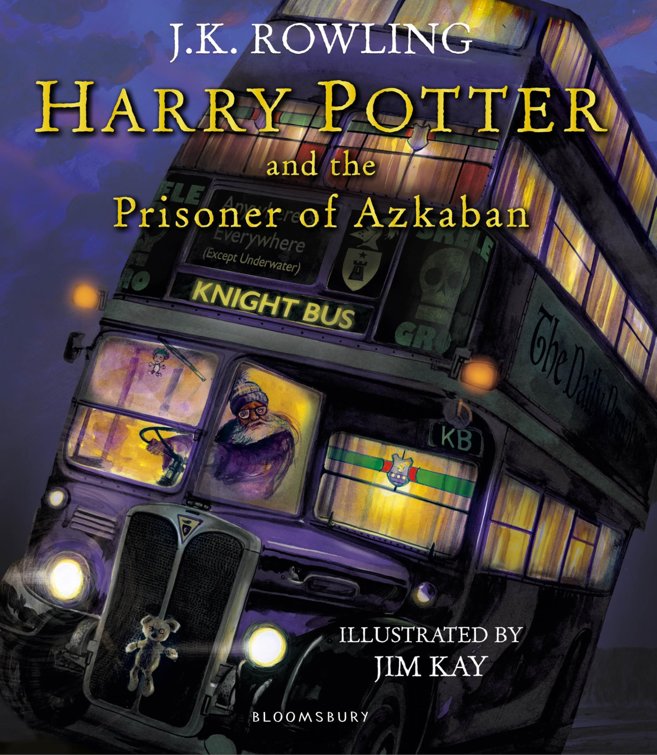 Front cover of the book 'Harry Potter and the Prisoner of Azkaban Illustrated Ecition' by J K Rowling.