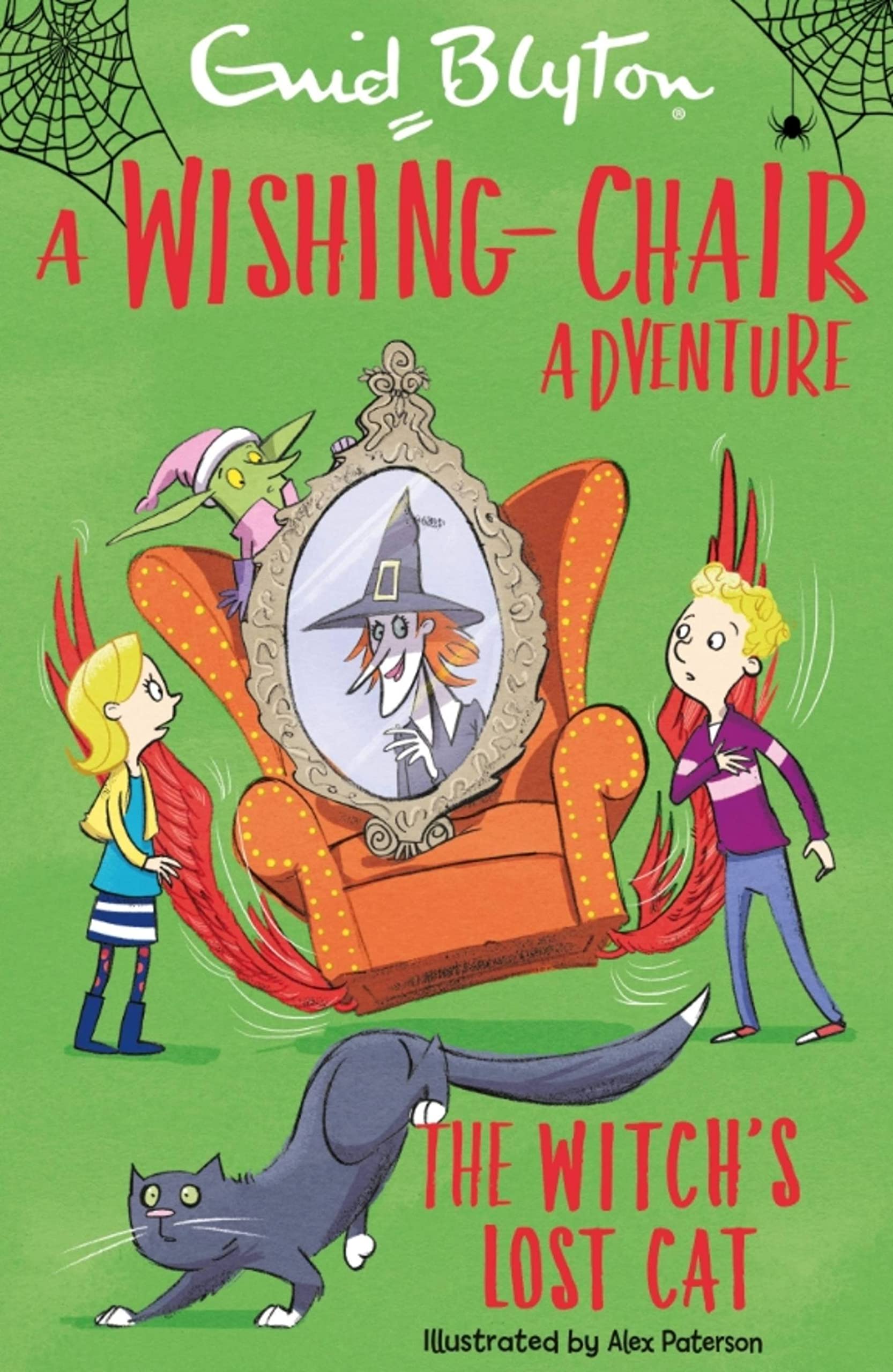 Front cover of the book 'A Wishing-Chair Adventure: The Witch's Lost Cat: Colour Short Stories' by Enid Blyton.