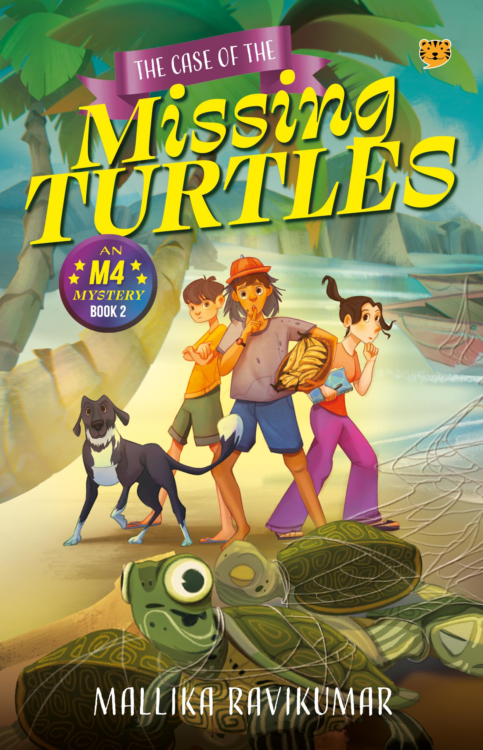 Front cover of the book 'The Case of the Missing Turtles' by Mallika Ravikumar.