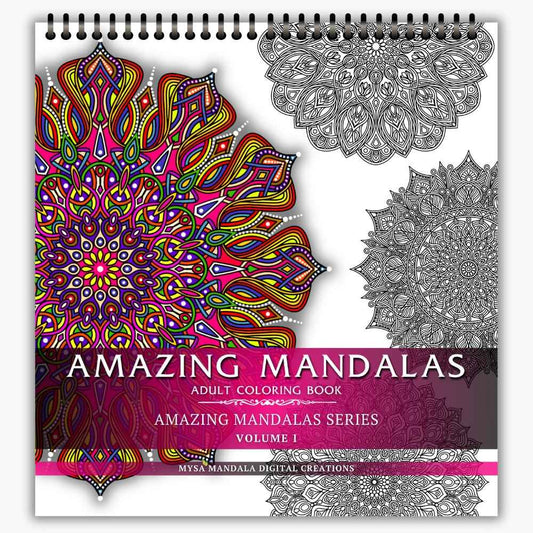 Adult Coloring Book - Amazing Mandalas Series - Volume I