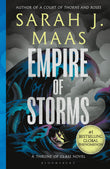Front cover of the book 'Empire of storms (throne of glass series)' by Sarah J. Maas.