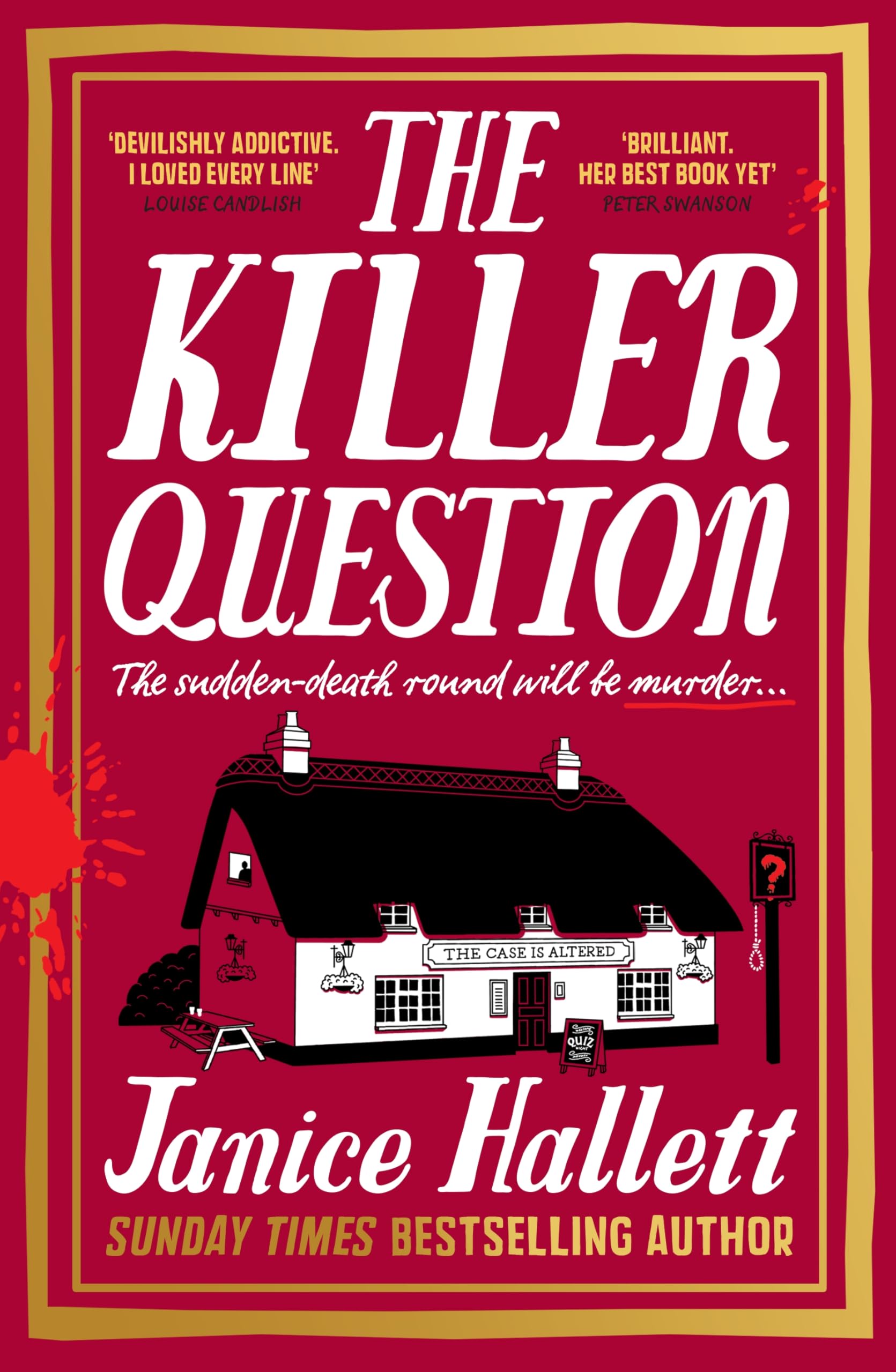 Front cover of the book 'The Killer Question' by Janice Hallett.