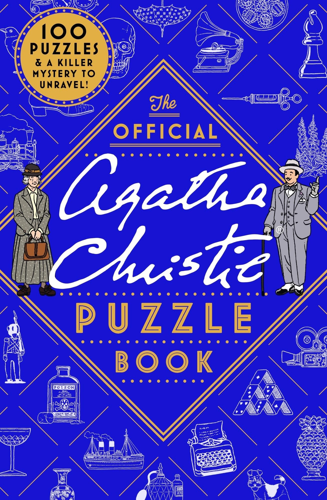 Front cover of the book 'The Official Agatha Christie Puzzle Book: Put your detective skills to the ultimate test' by Agatha Christie Ltd.