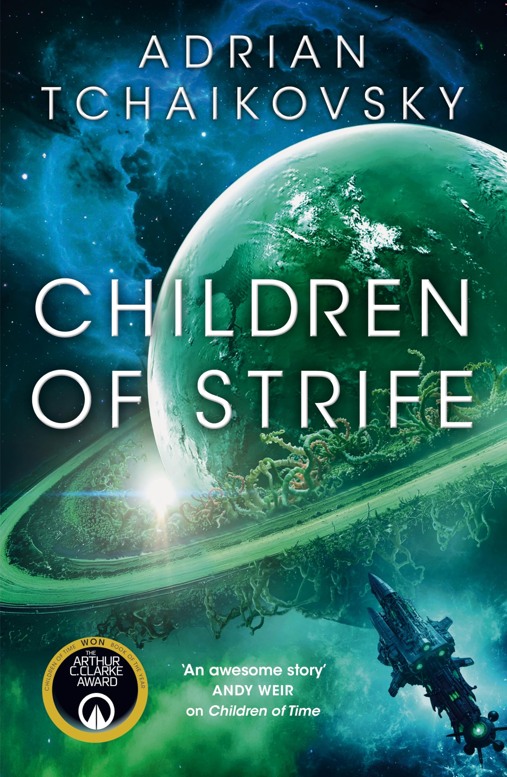Front cover of the book 'Children of Strife' by Adrian Tchaikovsky.