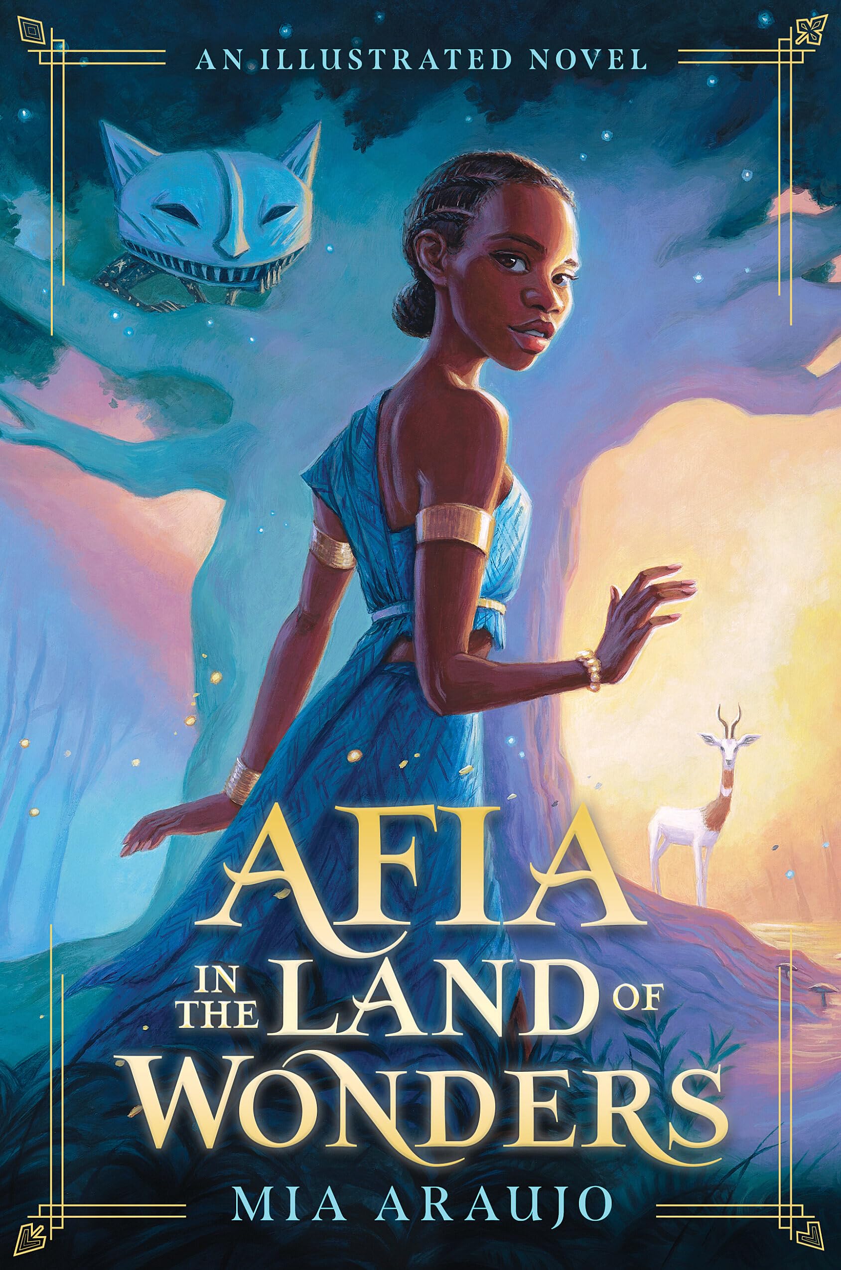 Front cover of the book 'Afia in the Land of Wonders' by Mia Araujo.