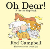 Front cover of the book 'Oh Dear!: A Lift-the-flap Farm Book from the Creator of Dear Zoo' by Rod Campbell.