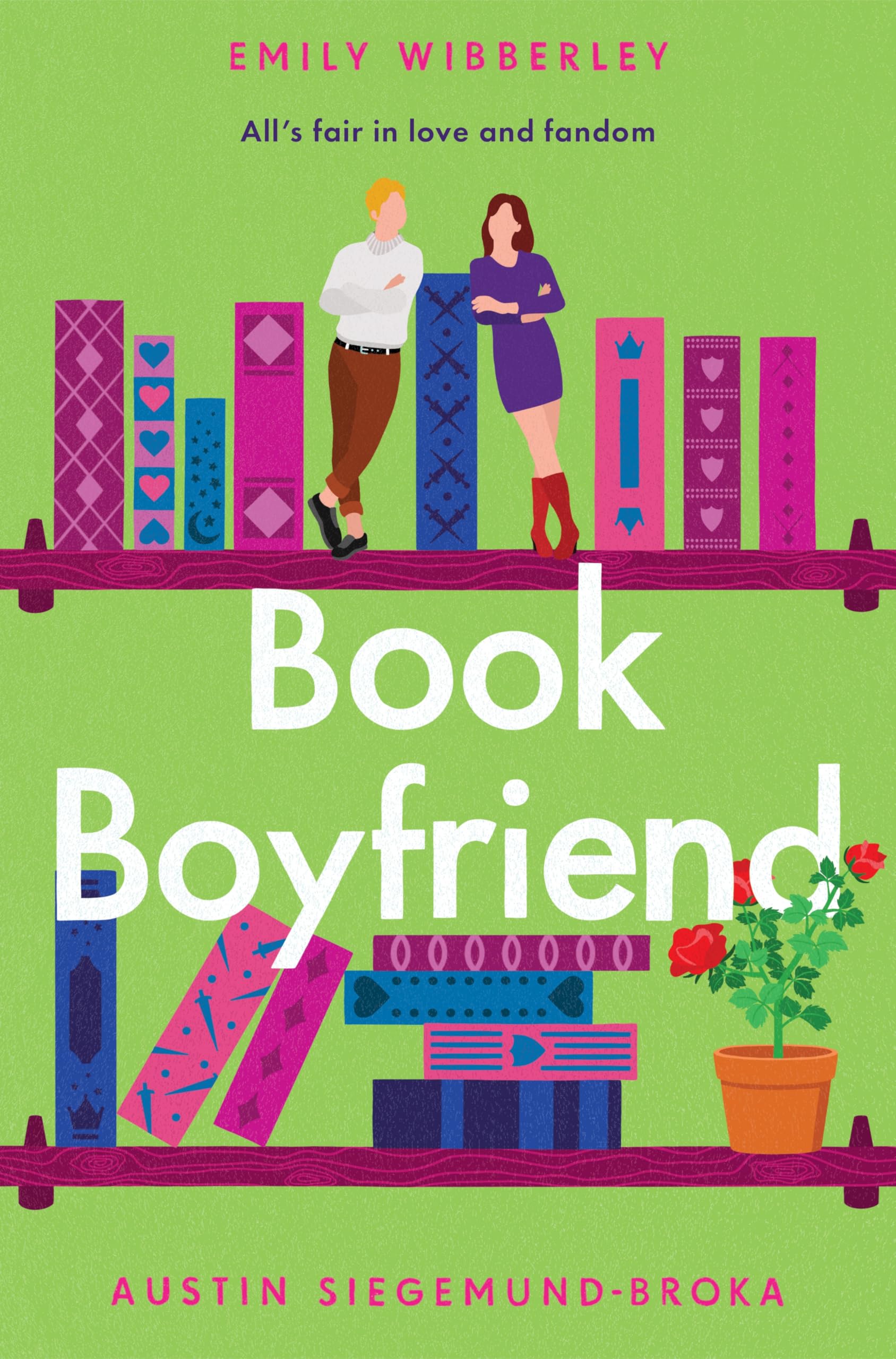 Front cover of the book 'Pan Book Boyfriend.' by Emily Wibberley and Austin Siegemund-Broka.