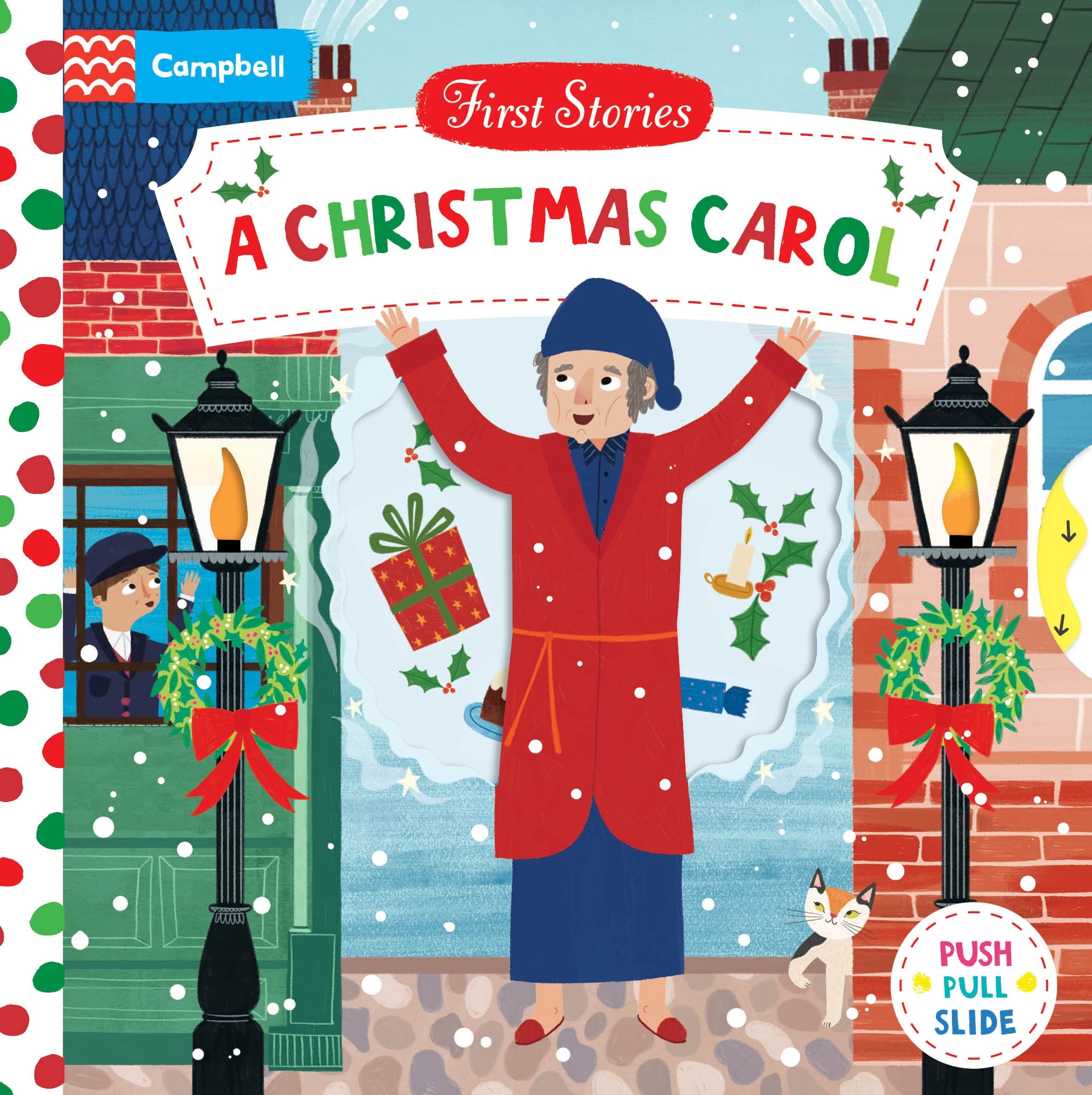 Front cover of the book 'A Christmas Carol (First Stories)' by Campbell Books.