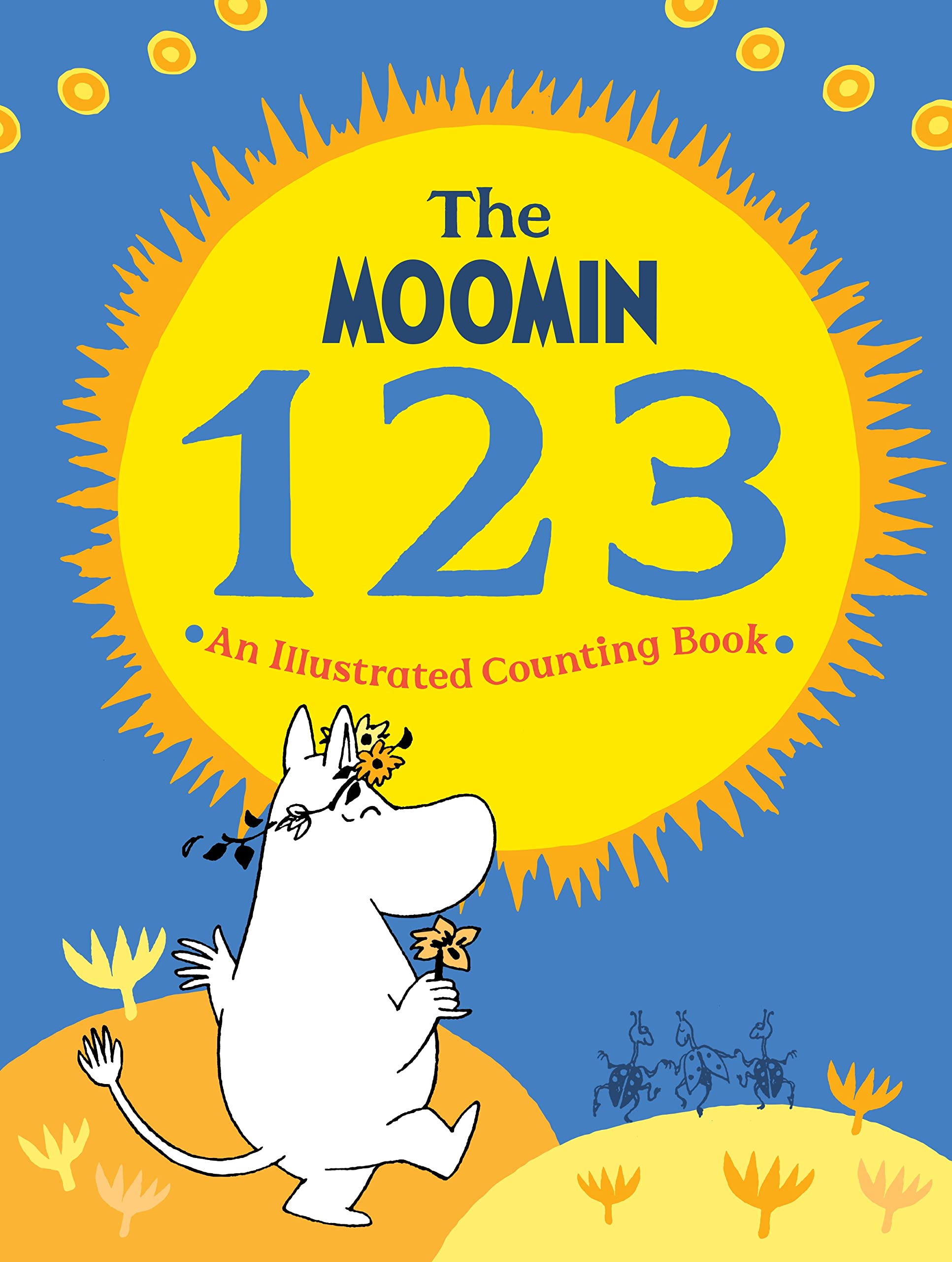 Front cover of the book 'The Moomin 123: An Illustrated Counting Book' by Tove Jansson.