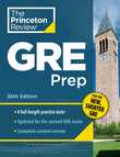 Front cover of the book 'Princeton Review GRE Prep, 36th Edition: 4 Practice Tests + Review & Techniques + Online Features (Graduate School Test' by The Princeton Review.