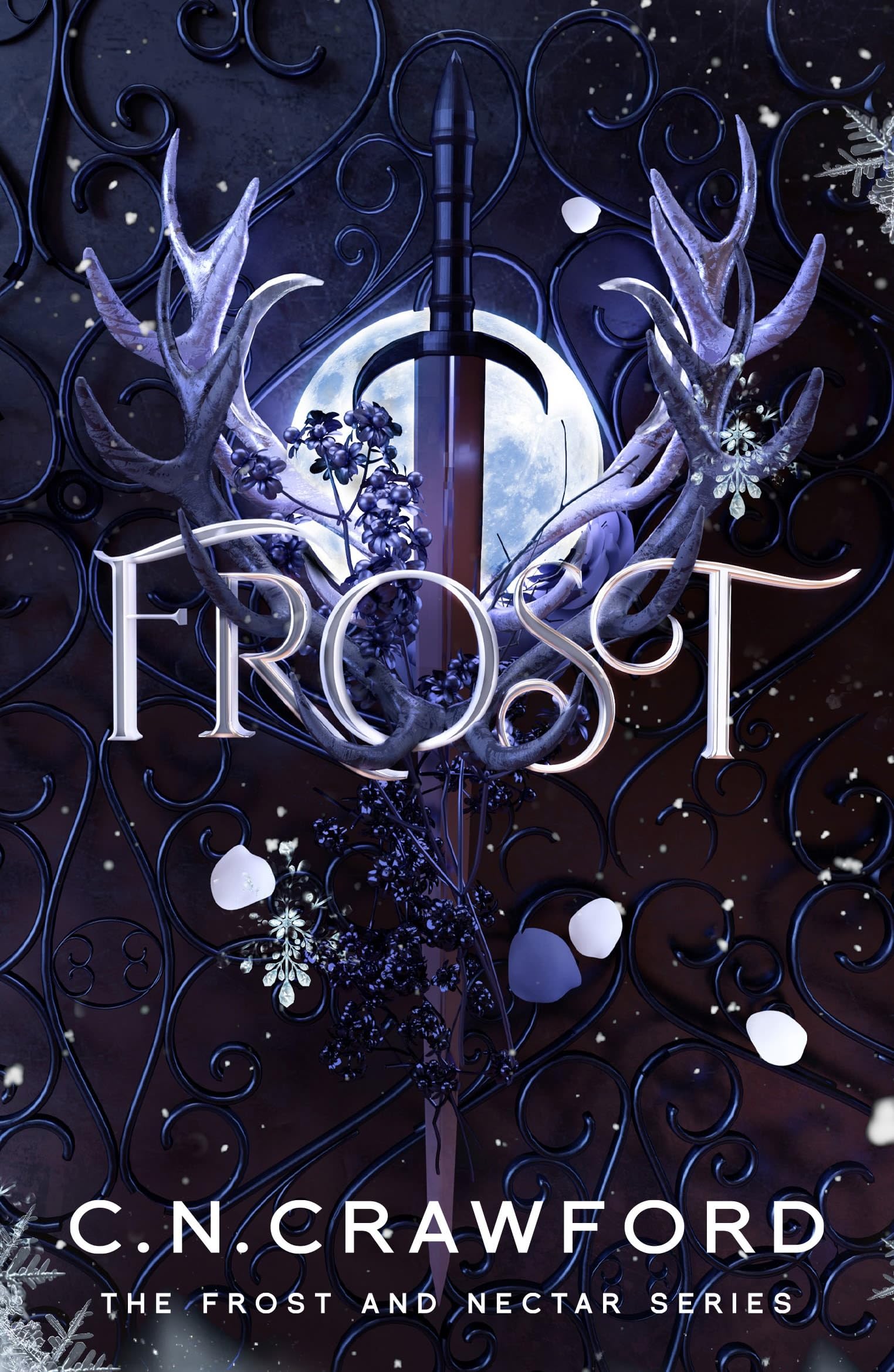 Front cover of the book 'Frost: A fae romance (Frost and Nectar)' by C.N. Crawford.