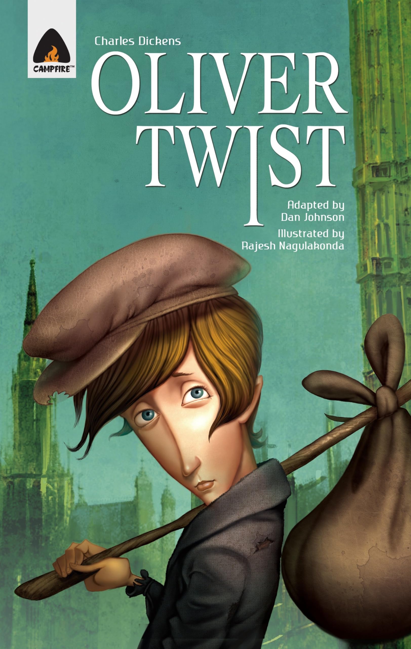 Front cover of the book 'Oliver Twist: The Graphic Novel (Campfire Graphic Novels)' by Dickens, Charles.