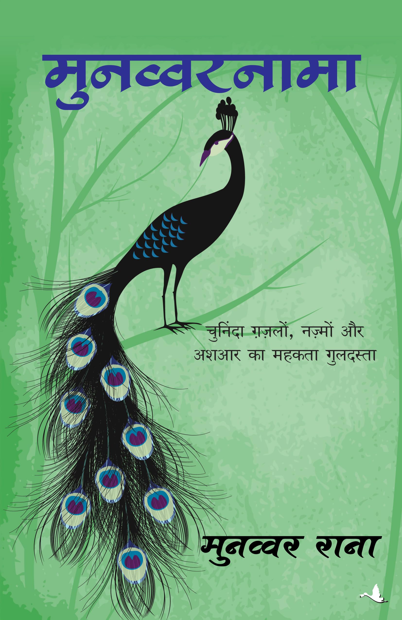 Front cover of the book 'Munawwar Nama: Chuninda Ghazalon, Nazmon, Ashaar Ka Sreshtha Sankalan (Hindi Edition)' by Munawwar Rana.