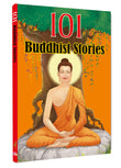 Front cover of the book '101 Buddha Stories' by Om Books.