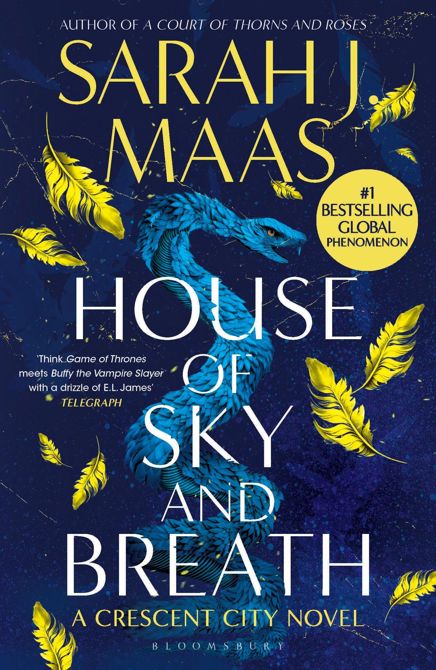 Front cover of the book 'House of sky and breath (crescent city book 2)' by Sarah J. Maas.
