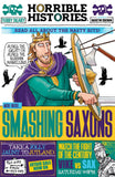Front cover of the book 'Smashing Saxons (newspaper edition) (Horrible Histories)' by Terry Deary.