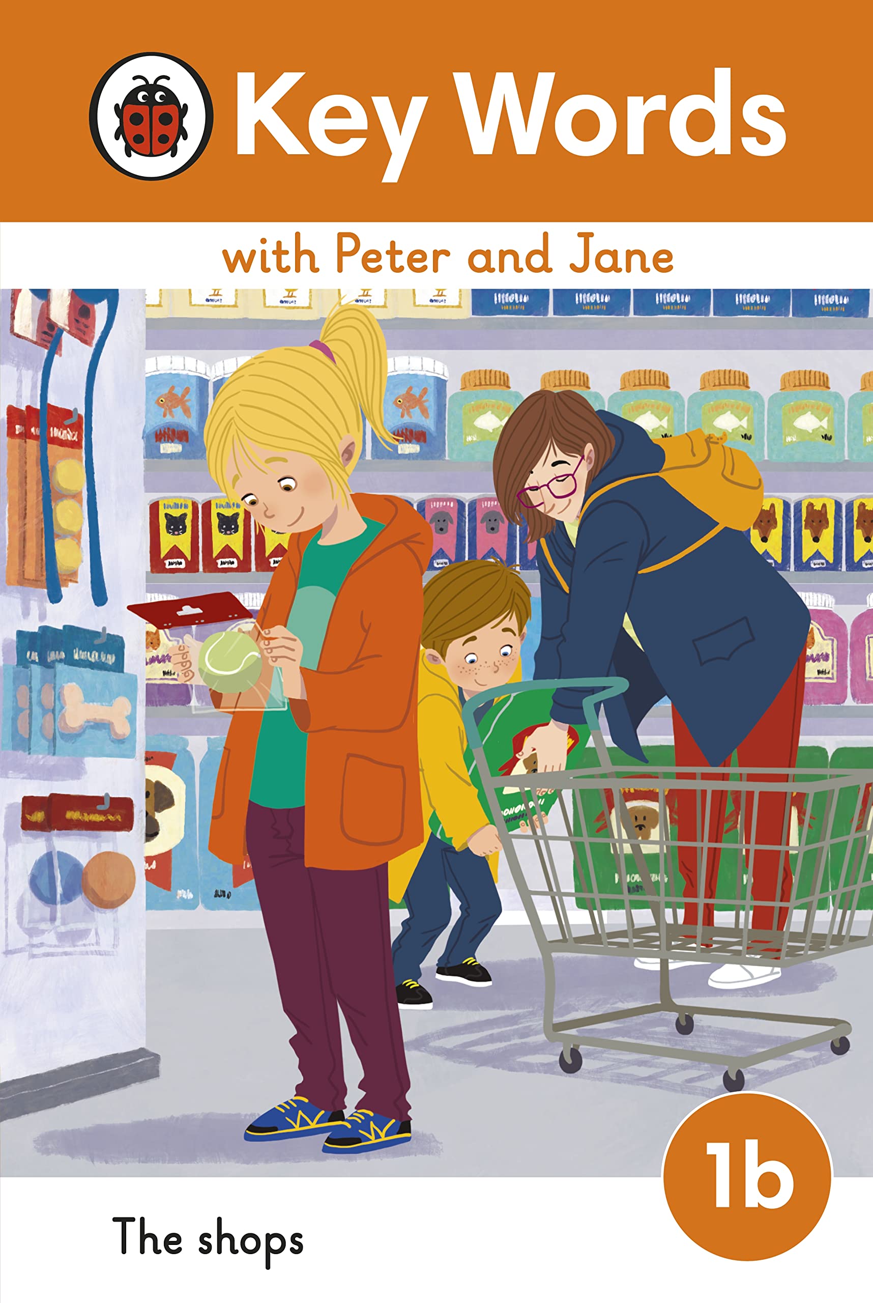 Front cover of the book 'Key Words with Peter and Jane Level 1b - The Shops (Ladybird Readers)' by Ladybird.