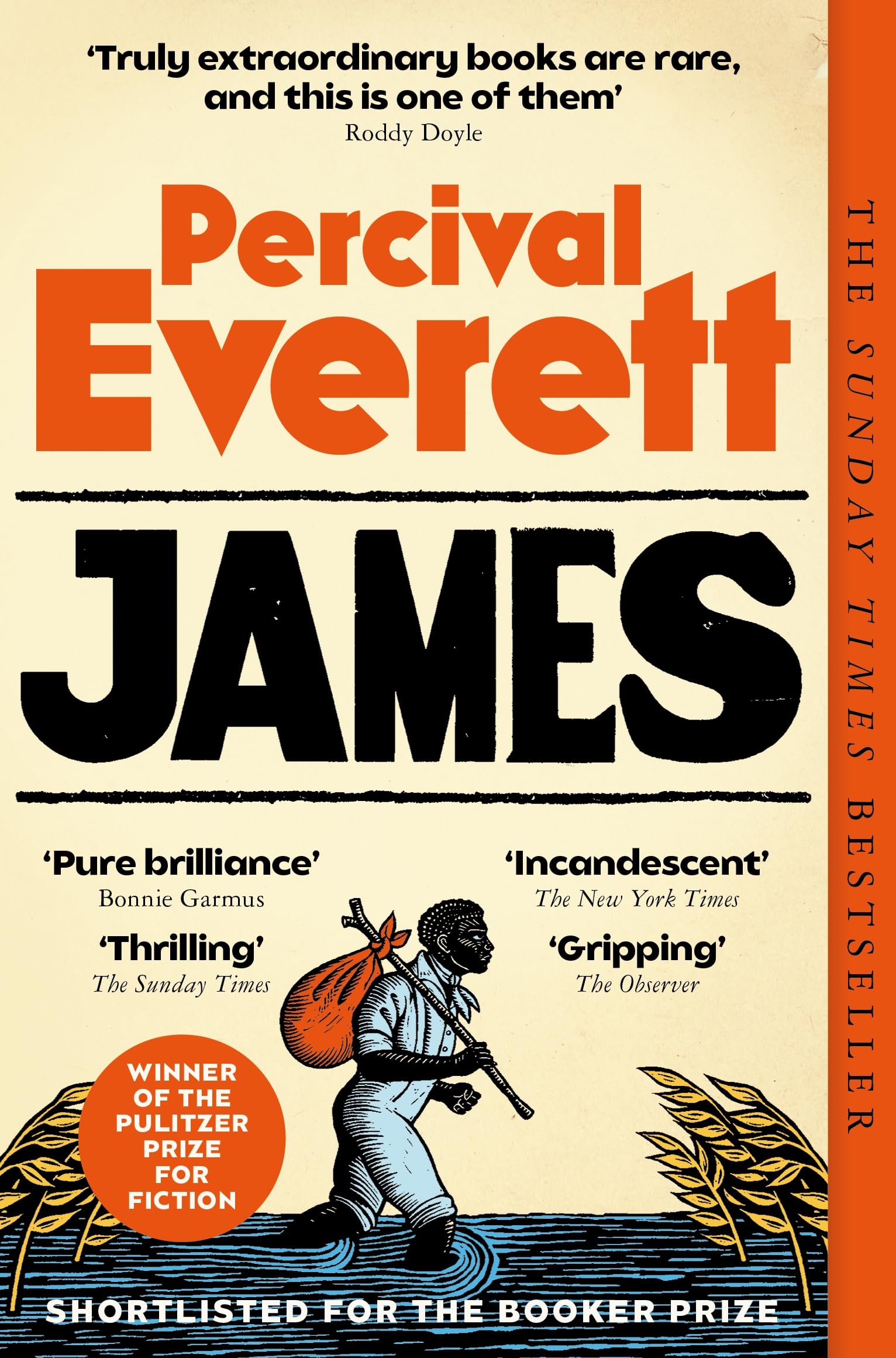 Front cover of the book 'James (pulitzer prize for fiction 2025)' by Percival Everett.