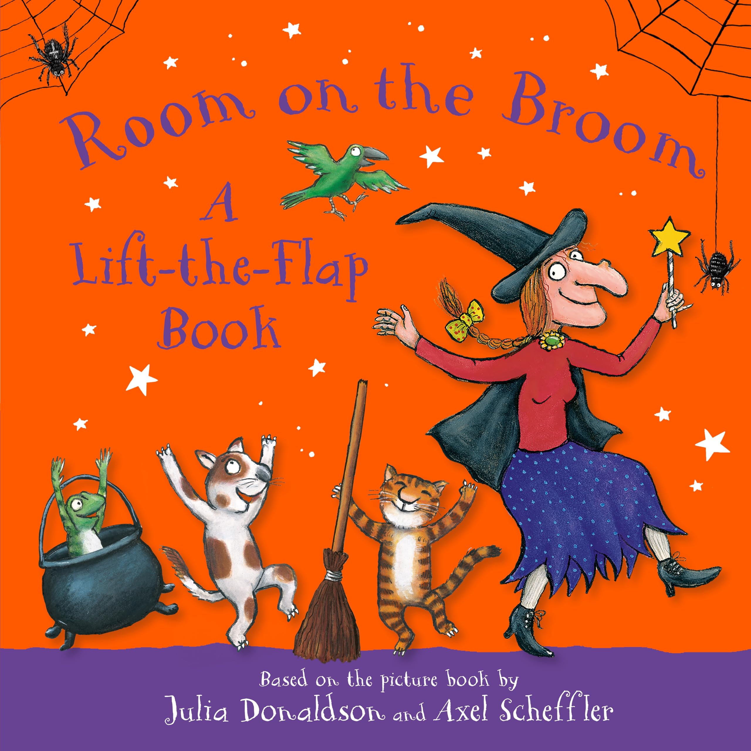 Front cover of the book 'MACMILLAN Room on the Broom A Lift-the-Flap Book.' by Julia Donaldson, Axel Scheffler.