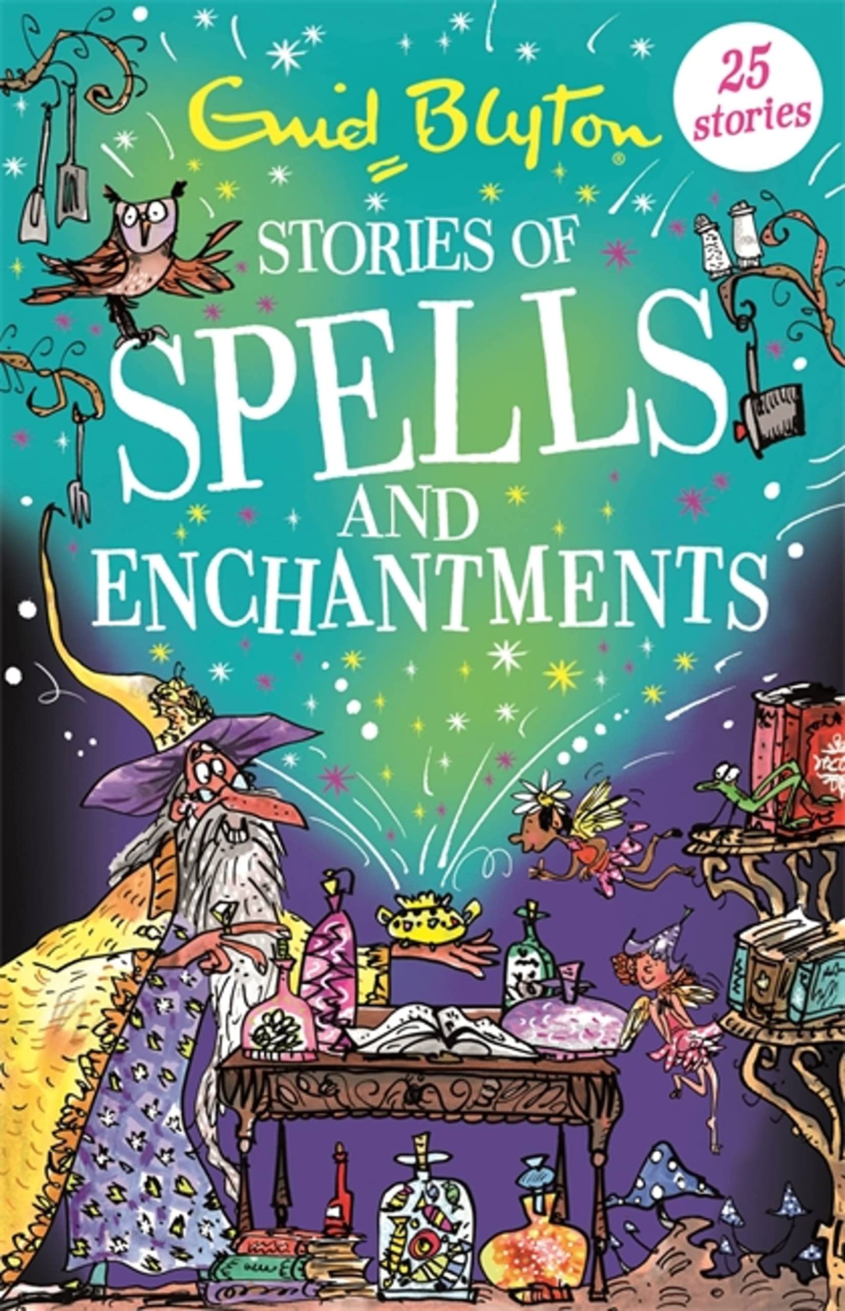Front cover of the book 'Stories of Spells and Enchantments' by Enid Blyton.