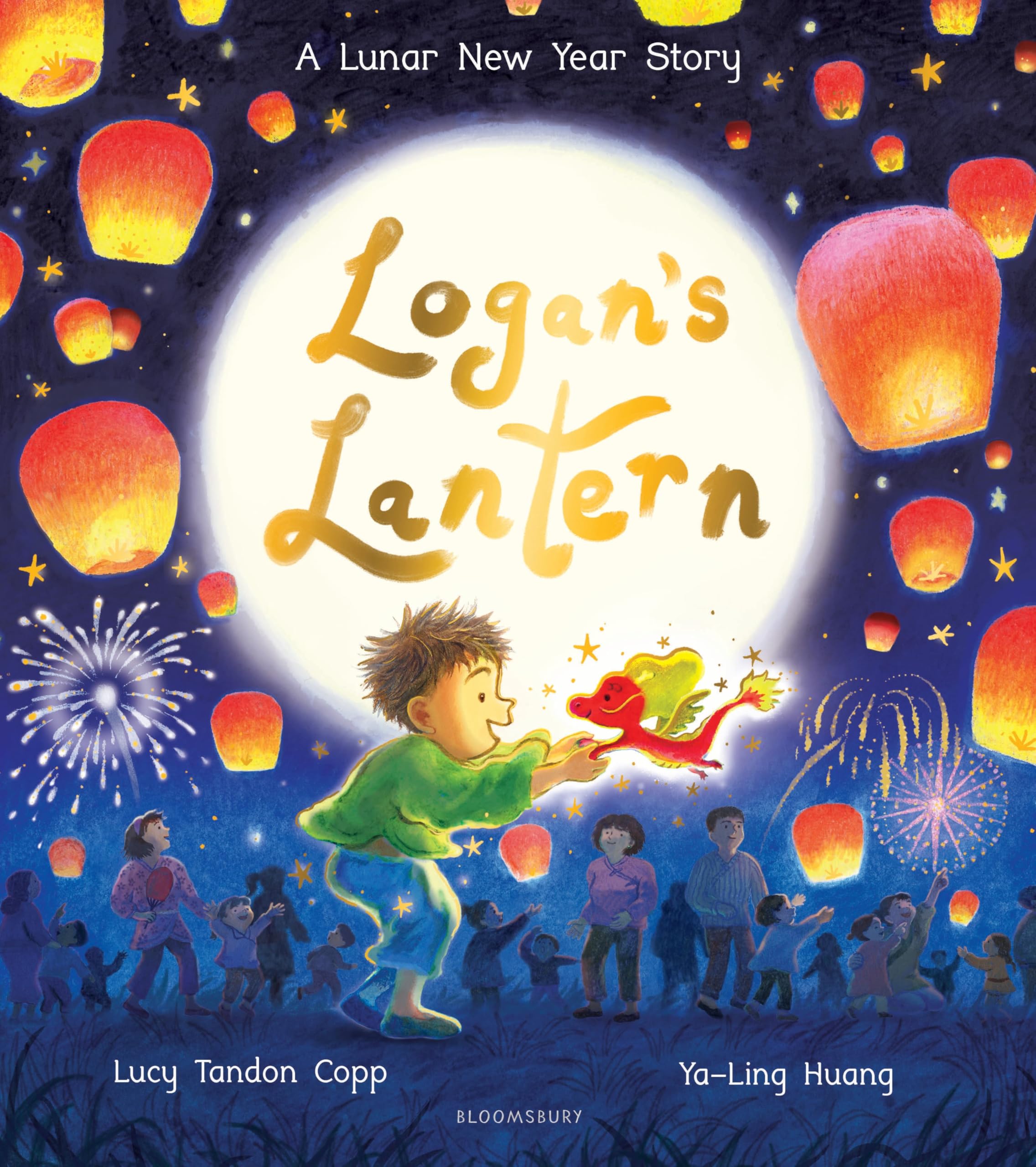 Front cover of the book 'Logan's Lantern: A heartwarming and magical Lunar New Year Adventure' by Lucy Tandon Copp.