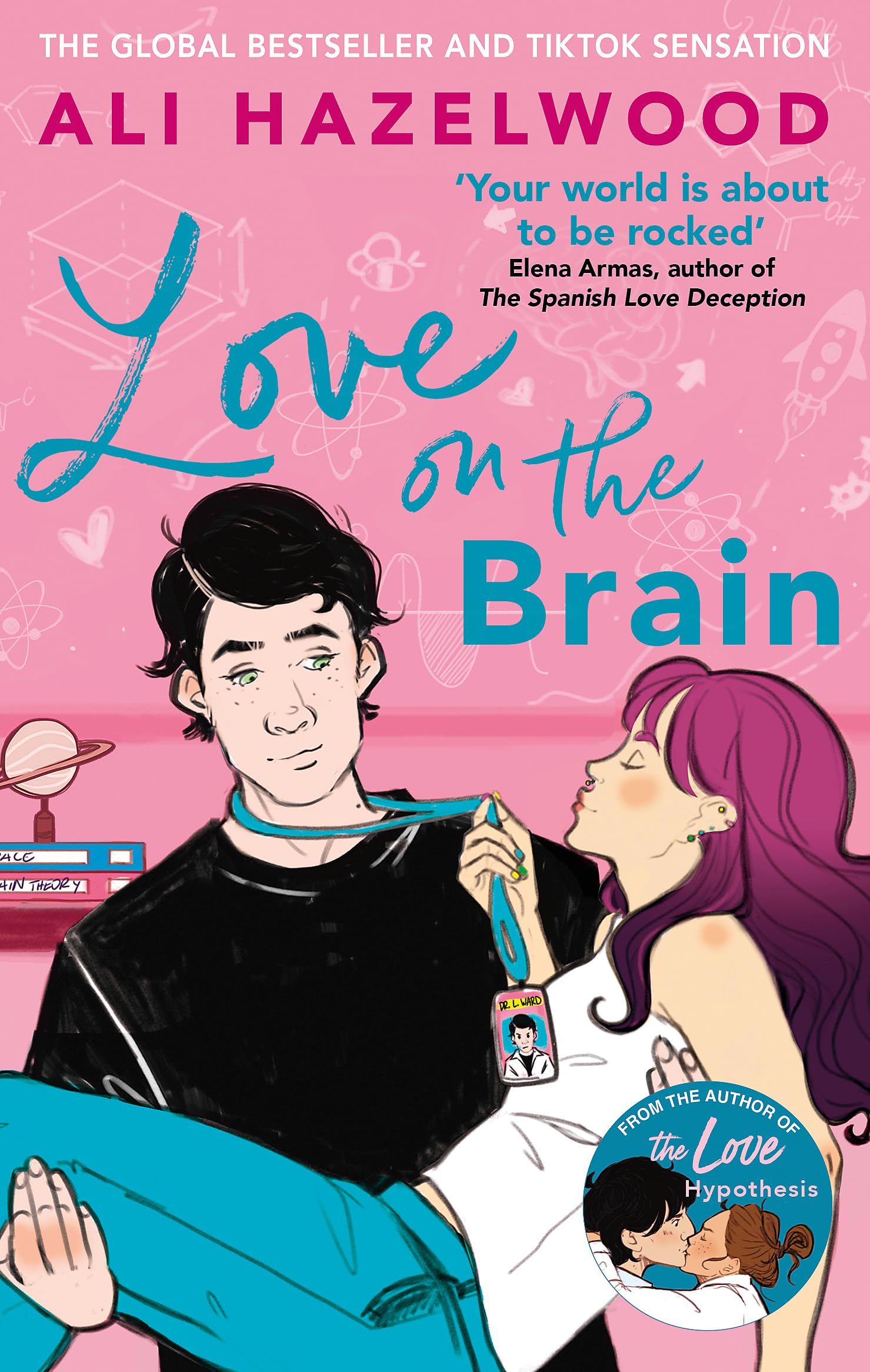 Front cover of the book 'Love on the brain' by Ali Hazelwood.