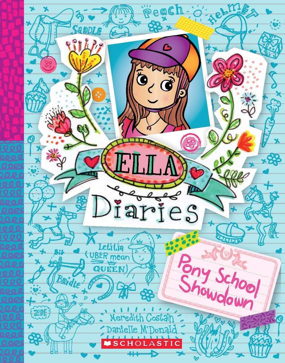 Front cover of the book 'Generic Ella Diaries #6: Pony School Showdown' by Meredith Costain.