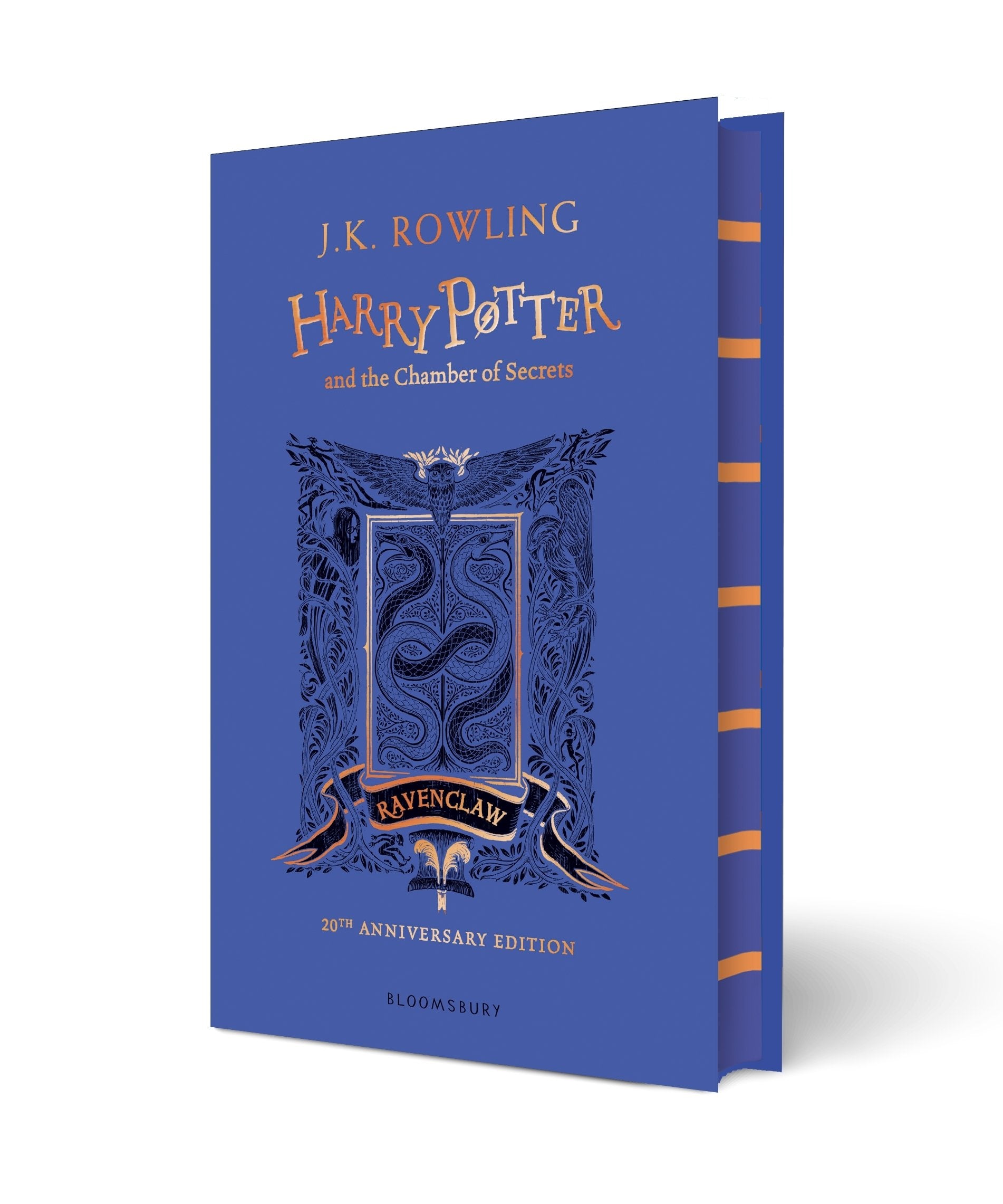 Front cover of the book 'Harry Potter and the Chamber of Secrets: Ravenclaw Edition Blue' by J K Rowling.