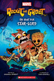 Front cover of the book 'Hunt for Star-Lord: A Graphix Book (Marvel's Rocket and Groot)' by Amanda Deibert.