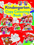 Front cover of the book 'Copy Colouring Book Kindergarten' by Om Books.