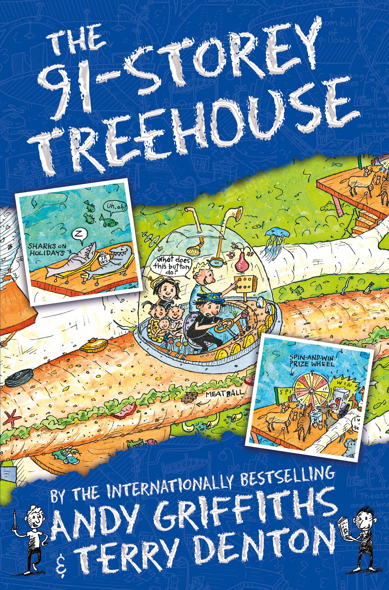 Front cover of the book 'The 91-Storey Treehouse' by Andy Griffiths.
