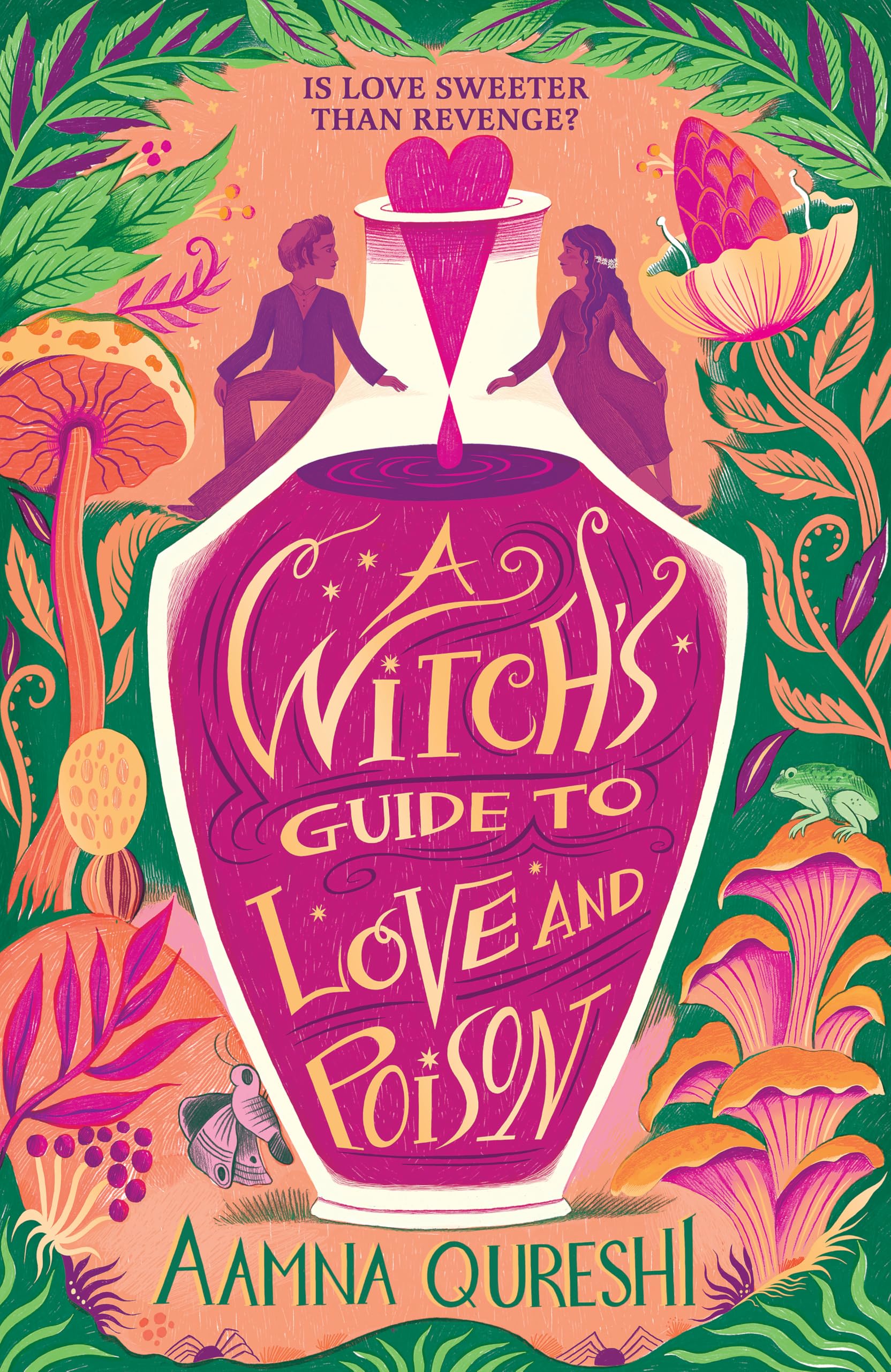 Front cover of the book 'A Witch's Guide to Love and Poison' by Aamna Qureshi.