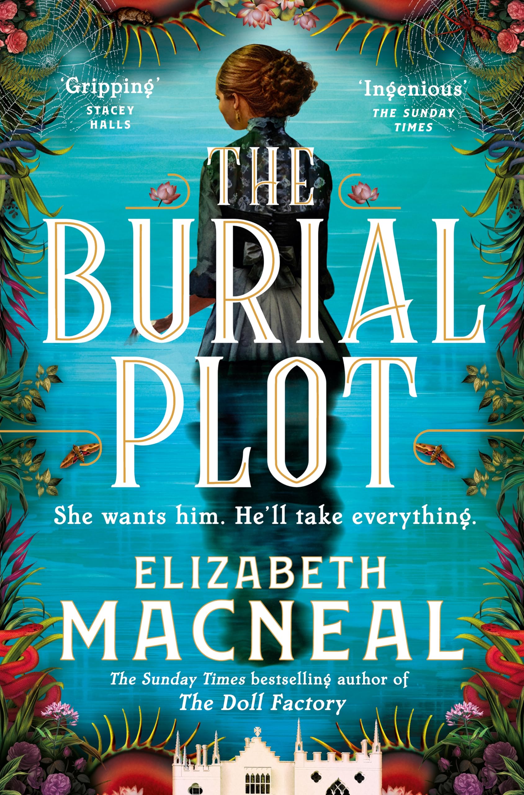 Front cover of the book 'The burial plot' by Elizabeth Macneal.