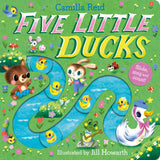 Front cover of the book 'Macmillan Childrens Books Five Little Ducks A Nursery Rhyme Counting Book for Toddlers (Slide and Count).' by Camilla Reid, Jill Howarth.