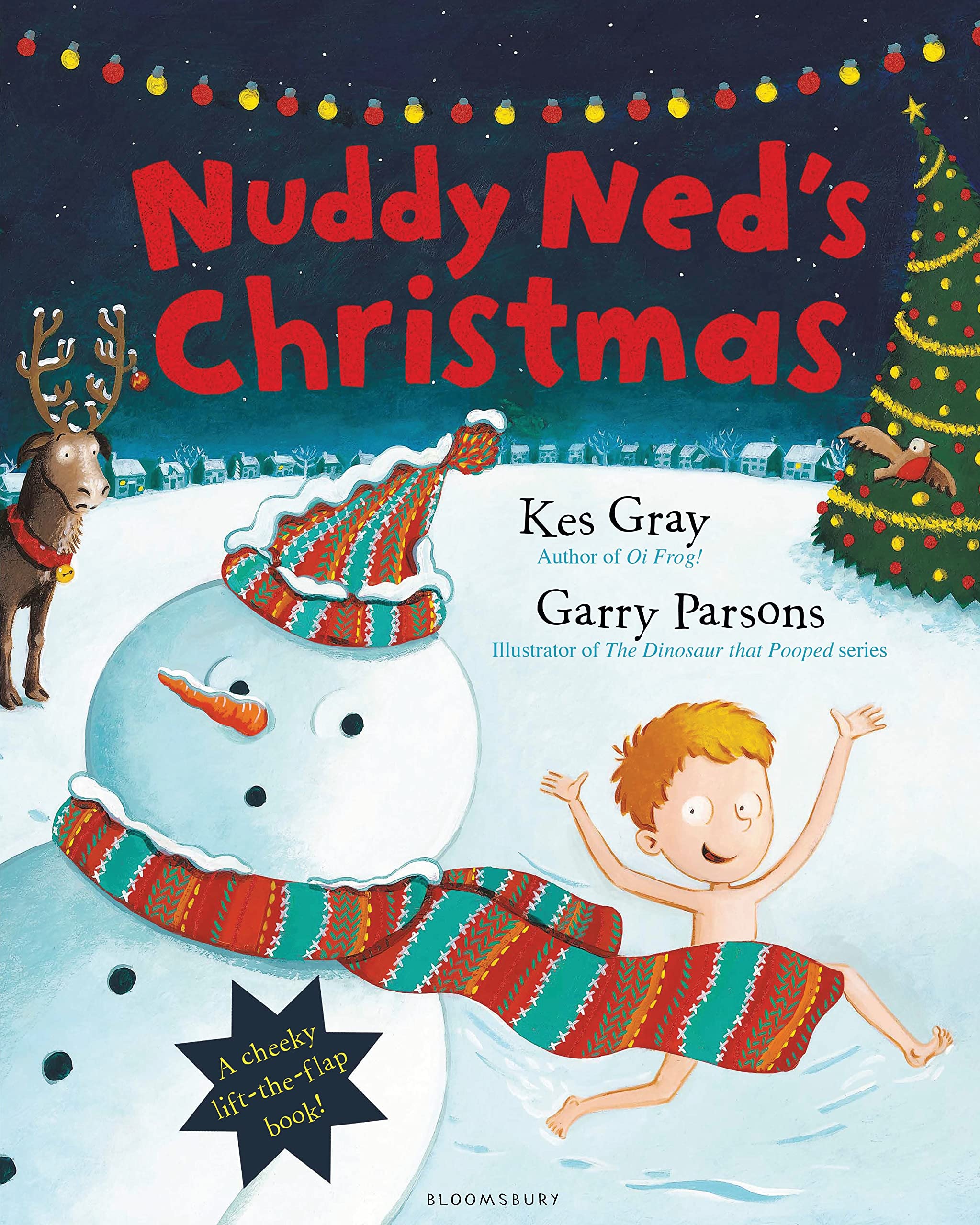 Front cover of the book 'Nuddy Ned's Christmas' by Kes Gray.