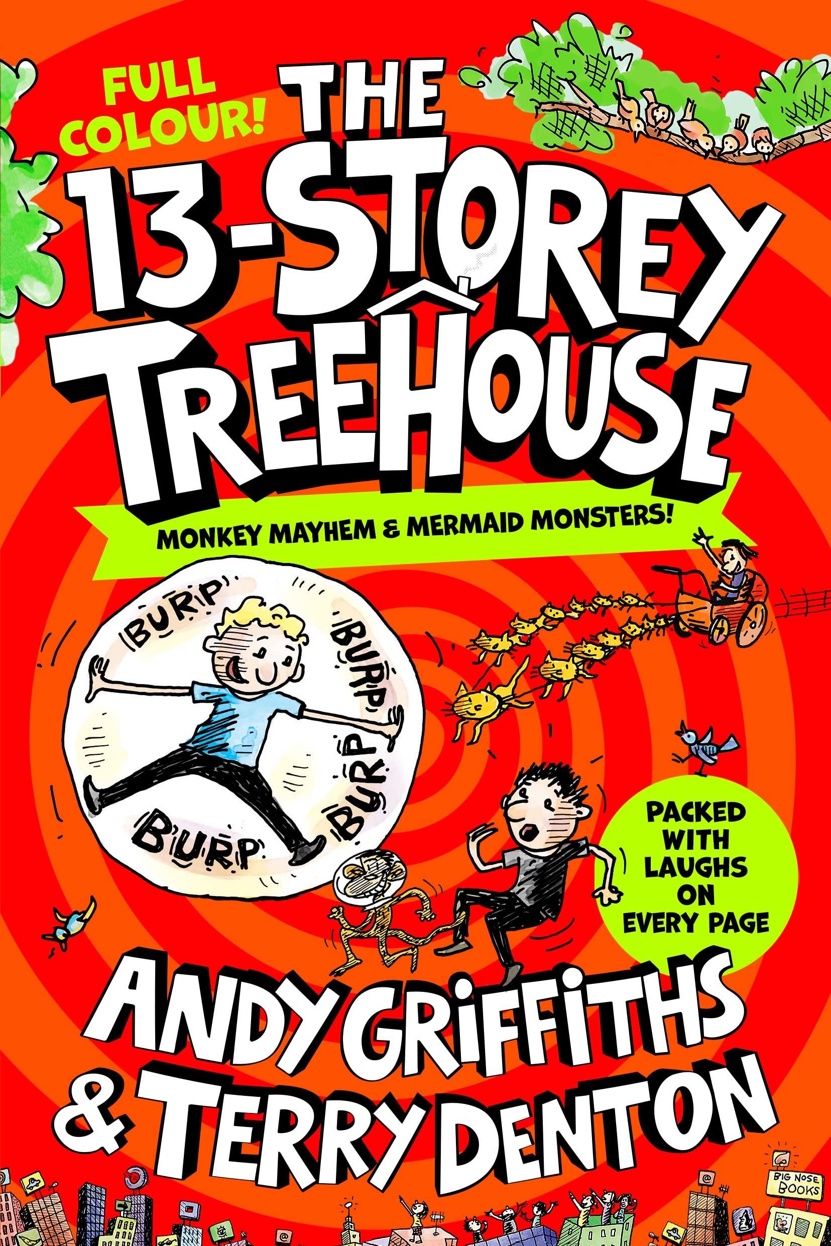 Front cover of the book 'The 13-Storey Treehouse: Colour Edition (The Treehouse Series)' by Andy Griffiths, Terry Denton.