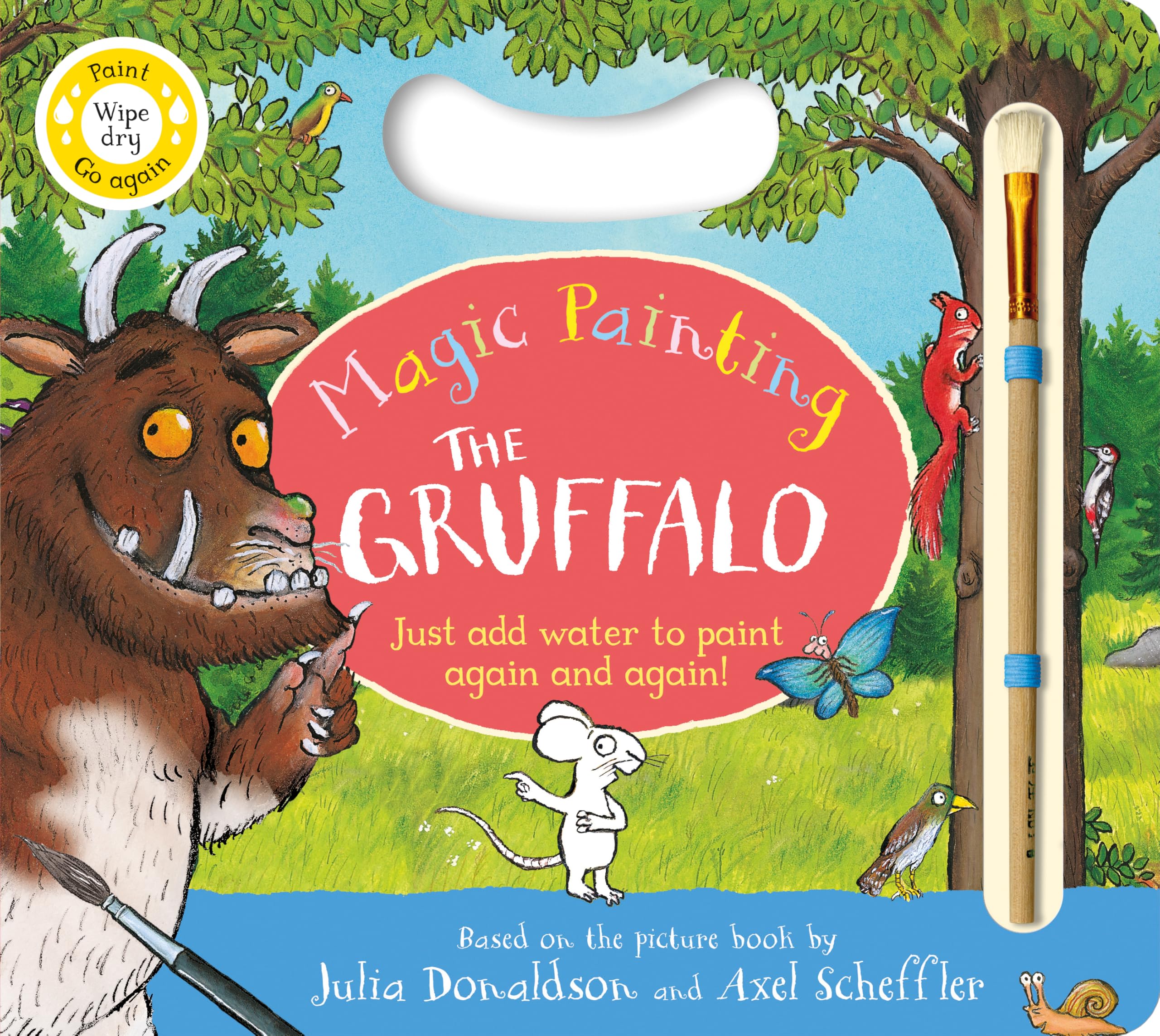 Front cover of the book 'MACMILLAN The Gruffalo Magic Painting Book Just add water for mess-free fun!.' by Julia Donaldson.