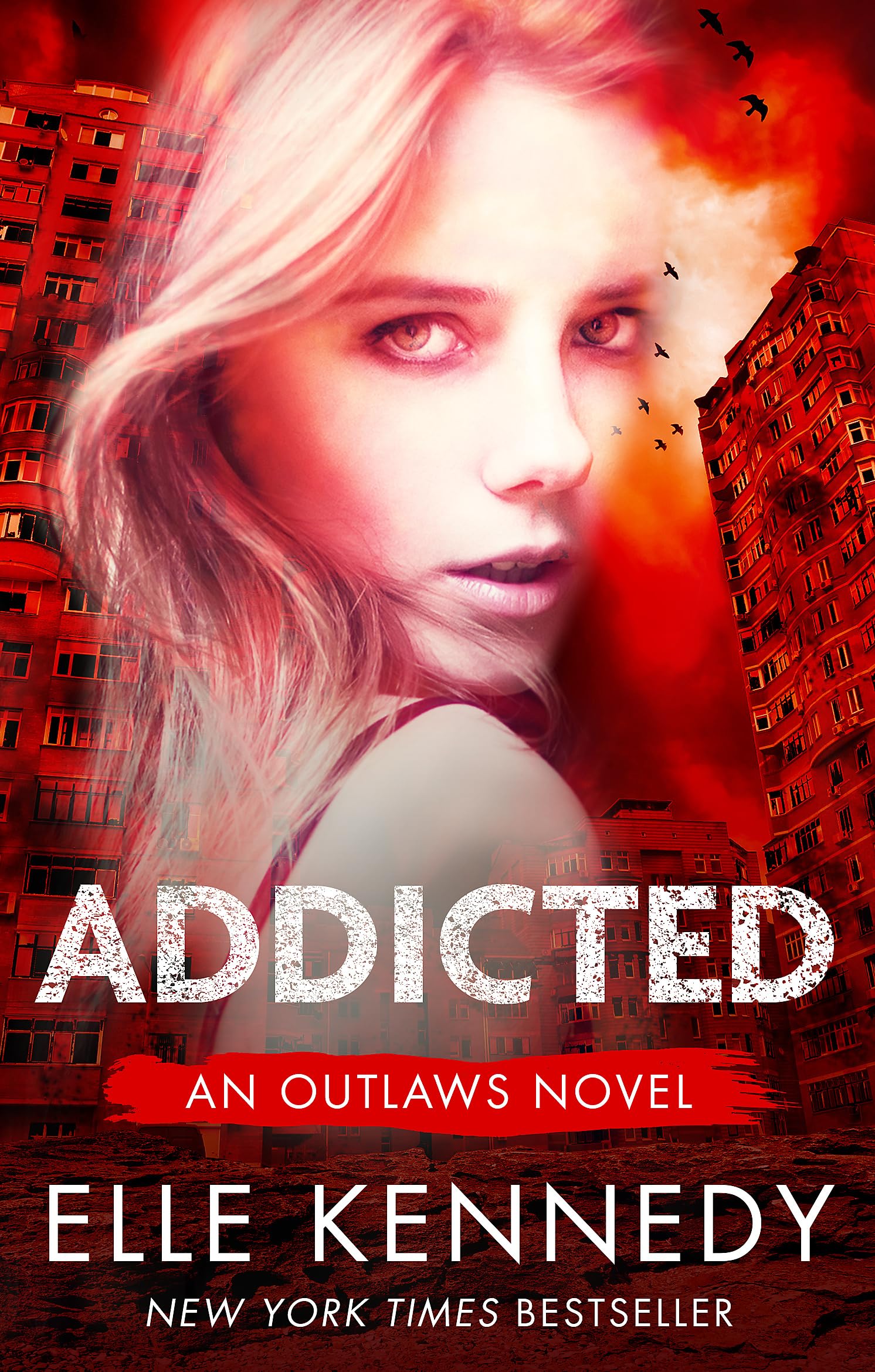 Front cover of the book 'Addicted (Outlaws)' by Elle Kennedy.