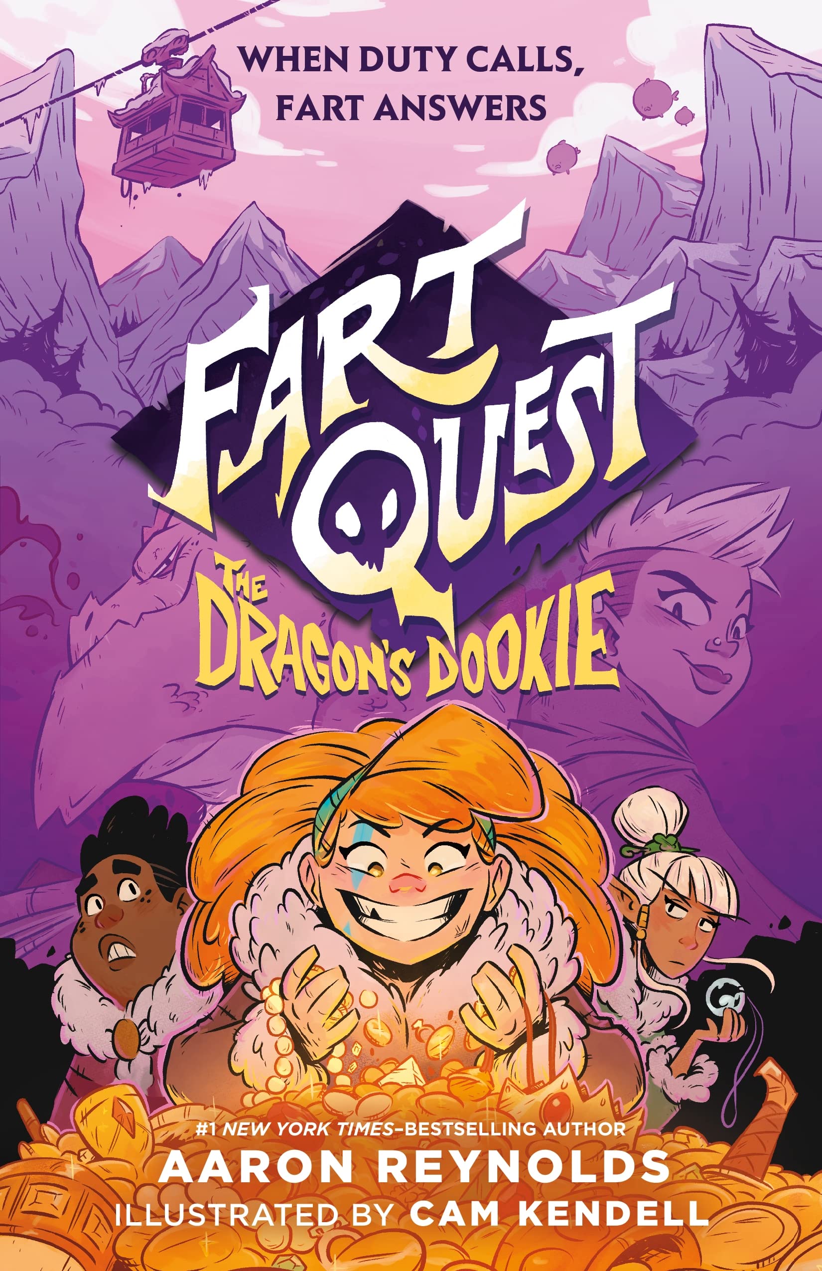 Front cover of the book 'Fart Quest: The Dragon's Dookie' by Aaron Reynolds, Cam Kendell.