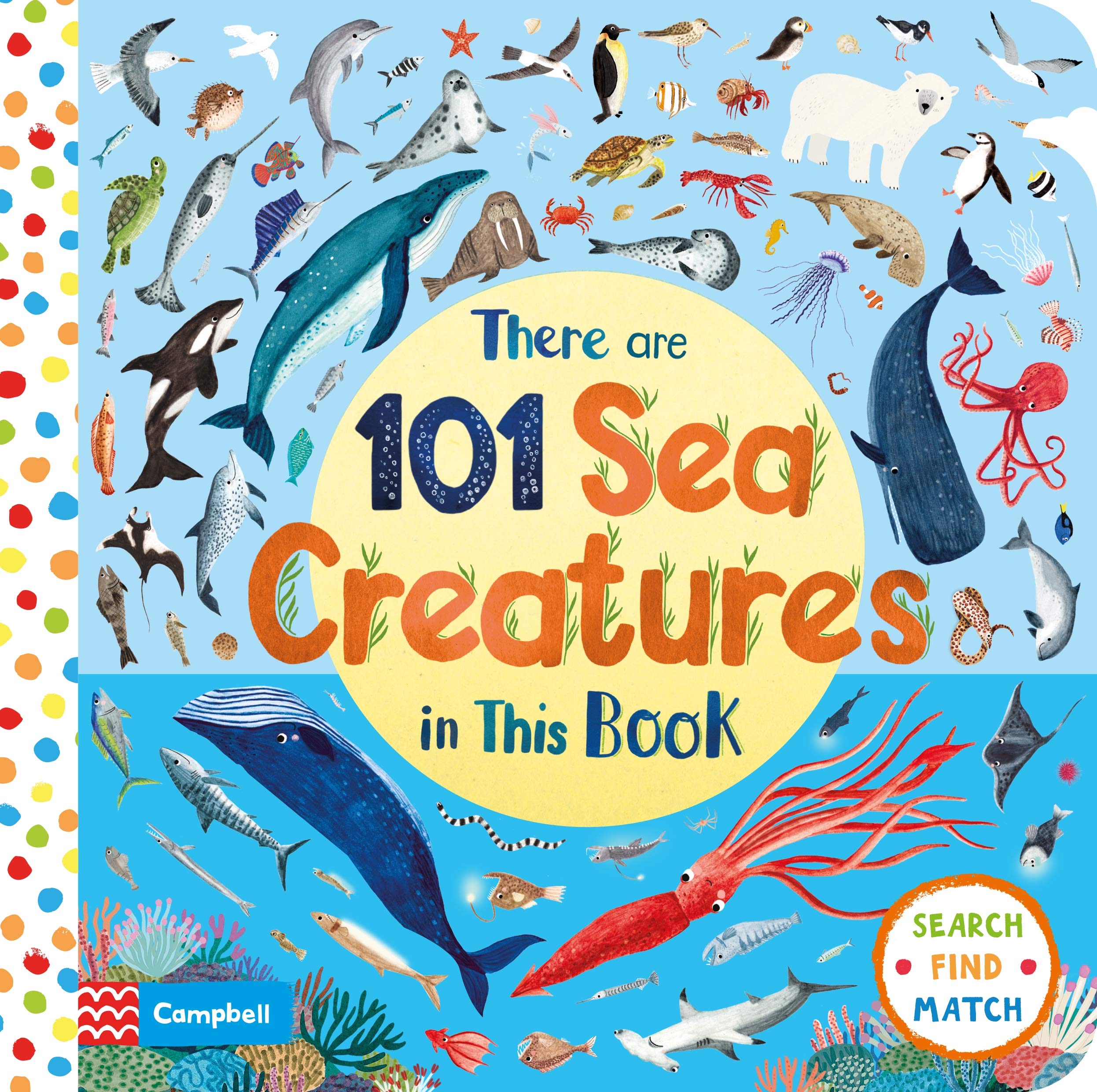 Front cover of the book 'There Are 101 Sea Creatures in This Book' by Rebecca Jones.