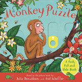 Front cover of the book 'Macmillan Childrens Books Monkey Puzzle A Push, Pull and Slide Book.' by Julia Donaldson.