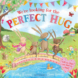 Front cover of the book 'We're looking for the perfect hug' by Martha Mumford.