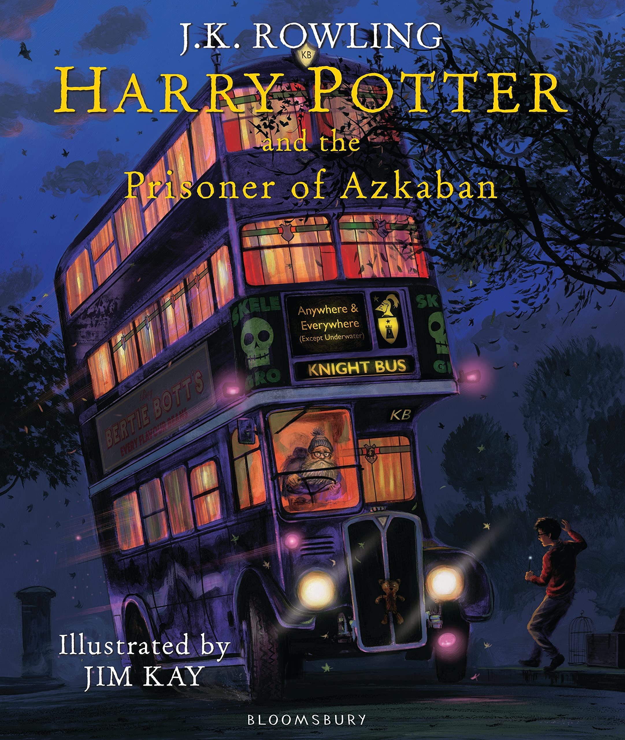 Front cover of the book 'Harry potter and the prisoner of azkaban illustrated edition' by J K Rowling.