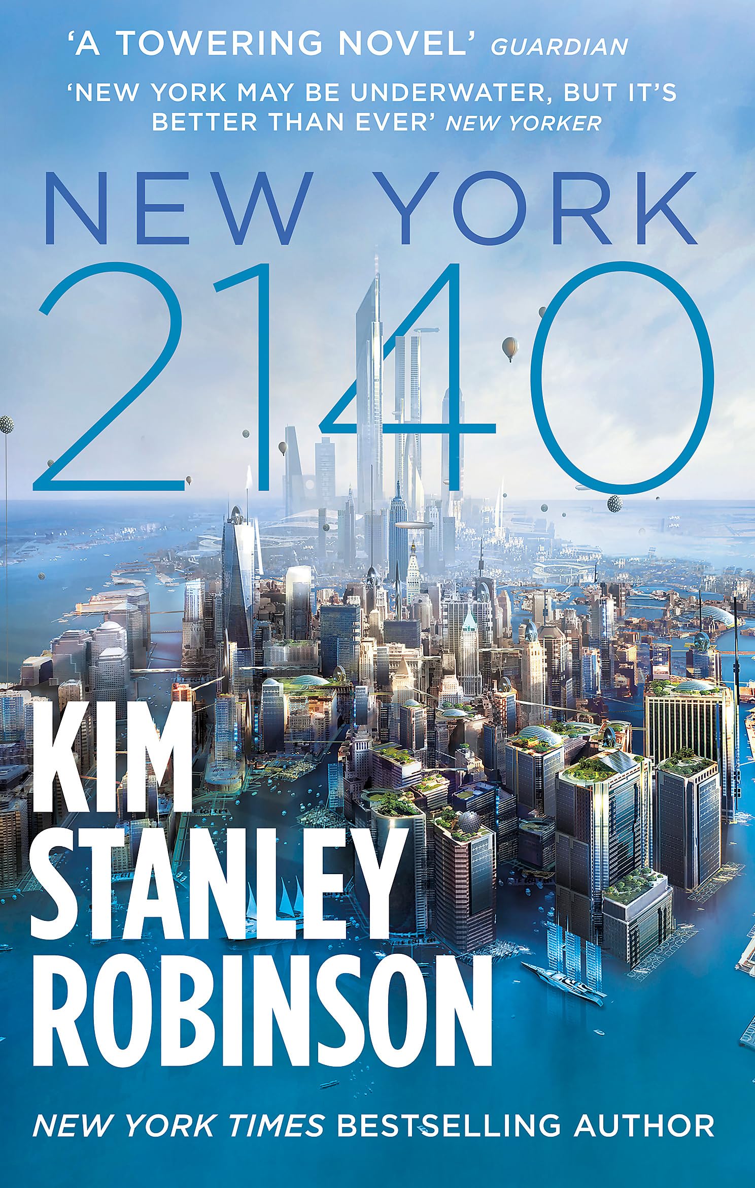 Front cover of the book 'New York 2140' by Kim Stanley Robinson.