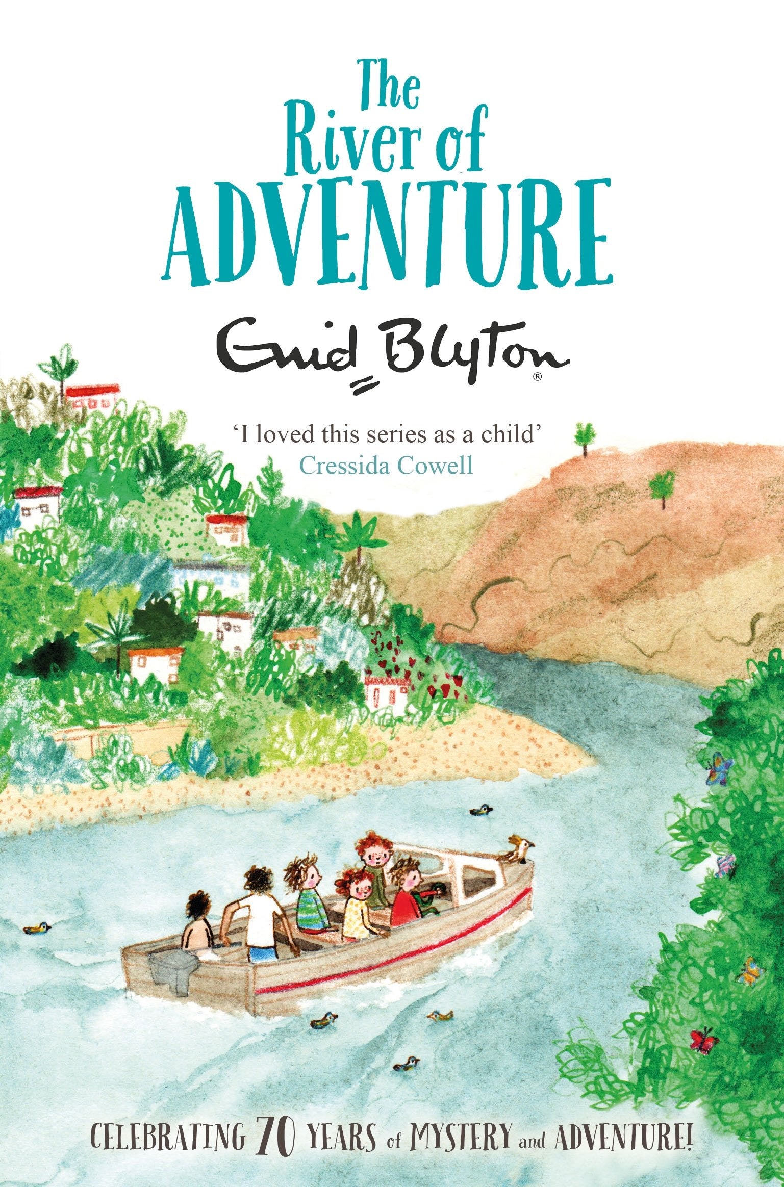 Front cover of the book 'The River of Adventure' by Enid Blyton.